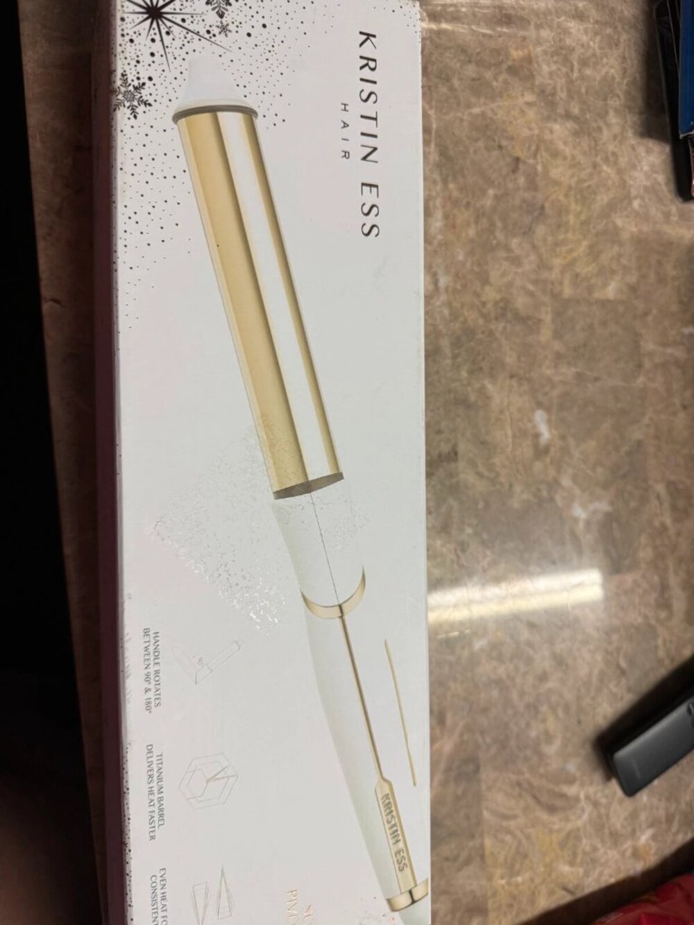Kristin Ess Hair 1 1/4 Inch Clampless Curling Iron Rotating Pivot Handle Wand